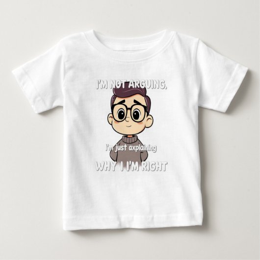 Grappige Gen Z Social Media Quote Baby T-shirt (Voorkant)