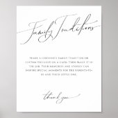 Grappige genderneutrale familietradities tekenen poster (Voorkant)