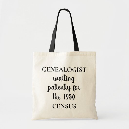 Grappige Genealogie Genealoog Volkstelling Tote Bag (Voorkant)