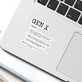 Grappige generatie X-definitie zwarte typografie Sticker