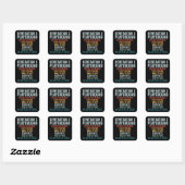 Grappige Generatie X Speeltuin Retro Vierkante Sticker (Vel)