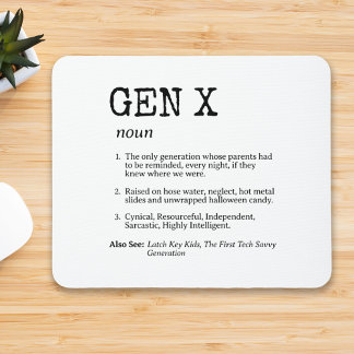Grappige Generation X Definition Black Topografie Muismat