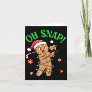 Grappige Gengembre Golf Kerst Koek Oeps Sa Kaart