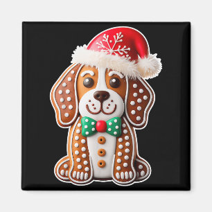 Grappige Gengembre Koek Beagle Hond Kerst Vrouwen Magneet