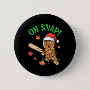 Grappige Gengembre Koek Krikket Kerst Koekje Oh Sn Ronde Button 5,7 Cm