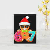 Grappige Gengembre Six Seven 67 Ijs Drip Kerstmis Kaart (Gele Bloem)