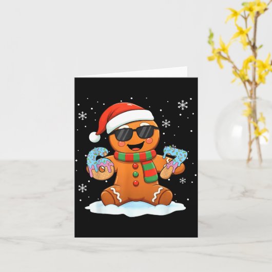 Grappige Gengembrede Zes Zeven 67 Ijs Drip Kerstmi Kaart (Gele Bloem)