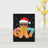 Grappige Gengembrede Zes Zeven 67 Ijs Drip Kerstmi Kaart (Gele Bloem)