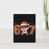 Grappige Gengembrede Zes Zeven 67 IJsdruppel Kerst Kaart (Voorkant)