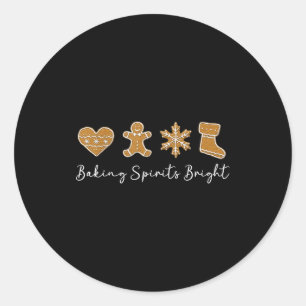 Grappige Gengerebrood Kerst Bak Srits Helder Co Ronde Sticker