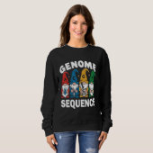 Grappige genoomsequentie Gnome Biology Physics Sci Trui (Voorkant volledig)