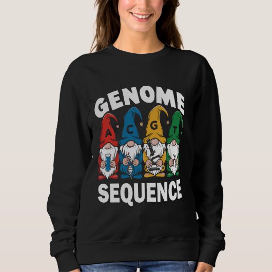 Grappige genoomsequentie Gnome Biology Physics Sci Trui (Voorkant)