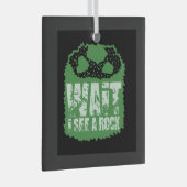 Grappige geologie - Wacht ik zie een rots Glas Ornament (Voorkant Rechts)