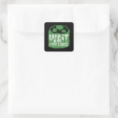 Grappige geologie - Wacht ik zie een rots Vierkante Sticker (Tas)