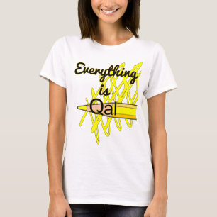 Grappige geologische kaart "Alles is Qal" T-shirt