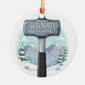 Grappige geoloog keramisch ornament (Voorkant)