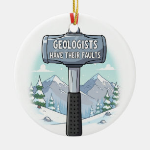 Grappige geoloog keramisch ornament