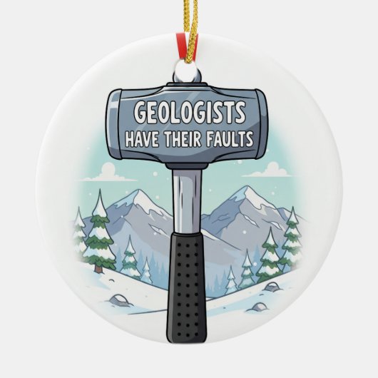 Grappige geoloog keramisch ornament (Voorkant)