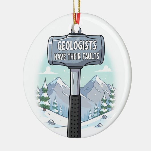 Grappige geoloog keramisch ornament (Links)