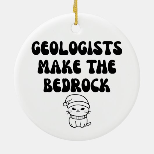 Grappige geoloog keramisch ornament (Achterkant)