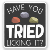 Grappige geoloog Lapidary Rock Collector Rockhound Sticker (Voorkant)