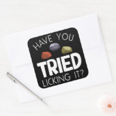 Grappige geoloog Lapidary Rock Collector Rockhound Vierkante Sticker (Envelop)