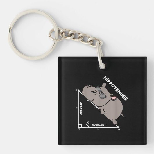 Grappige Geometrie Hypotenuse Wiskunde Wiskunde Do Sleutelhanger (voorkant)