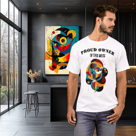 Grappige geometrische kunst, moderne abstracte kun t-shirt