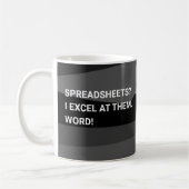 Grappige Geometrische Spreadsheet Koffie Mok (Links)