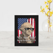 Grappige George Washington Belast Dit D 4 juli 202 Kaart (Gele Bloem)