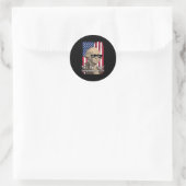 Grappige George Washington Belasting Dit D 4 juli Ronde Sticker (Tas)