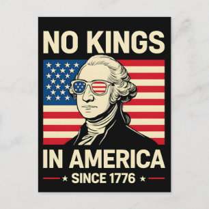 Grappige George Washington Geen Koningen Amerika 1 Feestdagenkaart