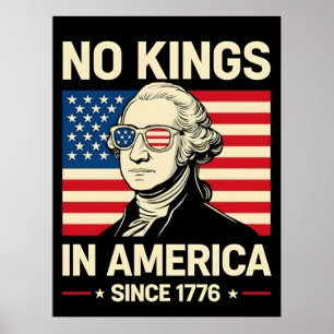 Grappige George Washington Geen Koningen Amerika 1 Poster