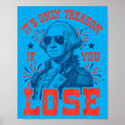 Grappige George Washington Patriottische Meme 4 ju Poster (Voorkant)