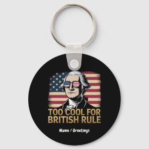 Grappige George Washington te cool voor Britse ove Sleutelhanger