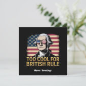 Grappige George Washington Te Koud voor Britse Reg Kaart (Staand voorkant)