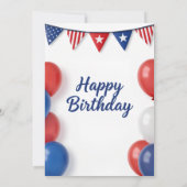 Grappige George Washington zonnebril Feest in de V Kaart (Achterkant)