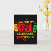 Grappige gepauzeerde game om Juneteenth gamers te Kaart (Gele Bloem)