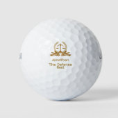 Grappige gepensioneerde advocaat golfballen (Voorkant)