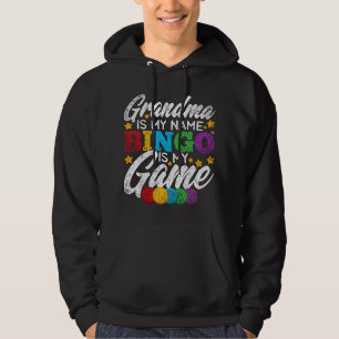Grappige Gepensioneerde Bingo Speler Oma Bingo Win Hoodie