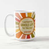 Grappige gepensioneerde citaat kleurrijke moderne  koffiemok (Links)