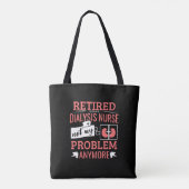Grappige gepensioneerde dialyse verpleegkundige ne tote bag (Achterkant)