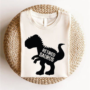 Grappige gepensioneerde dinosaurus voor verjaardag t-shirt