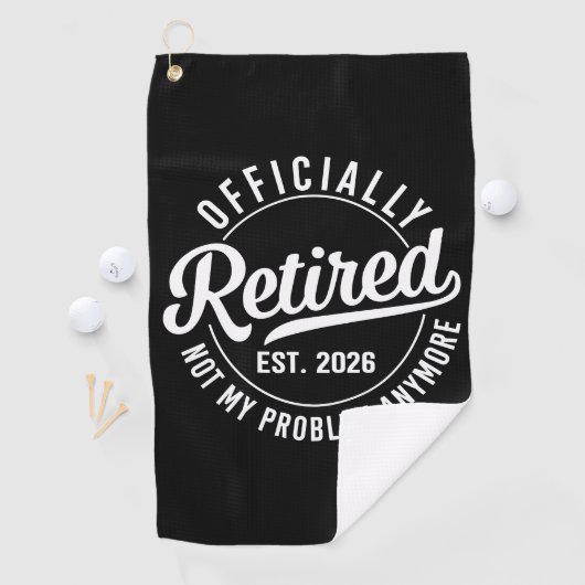 Grappige Gepensioneerde Golfer 2026 Geschat 2026 Golfhanddoek (Insitu)