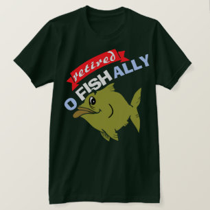 Grappige gepensioneerde liefhebber van vissen t-shirt