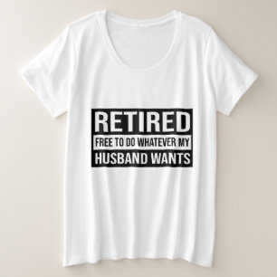 Grappige gepensioneerde man zegt woordkunst grote maat t-shirt