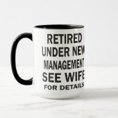 Grappige gepensioneerde vader verjaardag retro kof mok (Links)