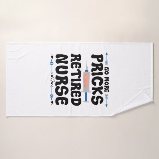 Grappige gepensioneerde verpleegkundige- Verpleegk Badhanddoek (Badhanddoek)