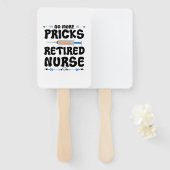 Grappige gepensioneerde verpleegkundige- Verpleegk Handwaaier (Voorkant en achterkant)
