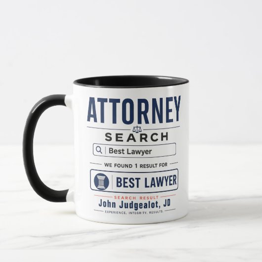Grappige gepersonaliseerde beste advocaat cadeau m mok (Links)